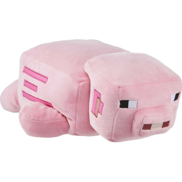 Peluche Mattel Minecraft con forma de cerdo de peluche, 30 cm, coleccionable