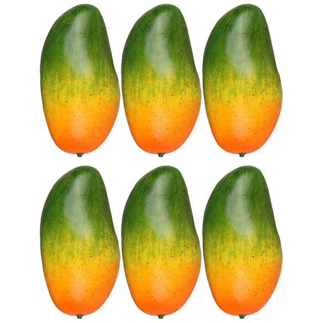 Set of 6 Food Exhibition Artificial Mangoes Convincing Mangoes Imitations Ornament for Food Displays and Arrangement