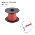 thumbnail image 2 of Uxcell 2 Count Wire Polyvinyl Chloride Hookup Wire, Copper Wire with Spool for Internal Connecting Wire Red 26AWG,30m, 2 of 7