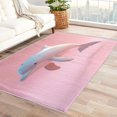 thumbnail image 1 of Dophin Rugs for Bedroom - 4x6 Rug, Cute Pink Sea Animal Soft Non Skid Machine Washable Rugs, Girls Kids Cozy Low Pile Large Carpet for Living Room Dining Room College Dorm, 1 of 7