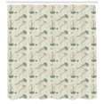 thumbnail image 2 of Ambesonne Jellyfish Shower Curtain, Creature with Tentacles, 69"Wx84"L, Eggshell Laurel Green, 2 of 2