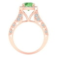 thumbnail image 4 of Halo Engagement Ring for Women - 2.37ct Simulated Green Diamond in 14K Rose Gold Promise Ring, 4 of 6