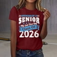 thumbnail image 2 of MEICHEN Graduation Gifts for Her: A Senior My Last First Day Class 2026 Back School Adult Lightweight T Shirt Womens Spring Summer Tops, 2 of 3