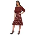 thumbnail image 2 of Moomaya Jupe Imprimée pour Femmes en Poly Spandex Tenue Décontractée Jupe d'Été pour Filles, 2 of 5