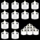 thumbnail image 4 of 18 velas solares tipo té, sin llama, para exteriores, LED, impermeables, recargables (1,5 x 1,4 pulgadas), 4 of 4