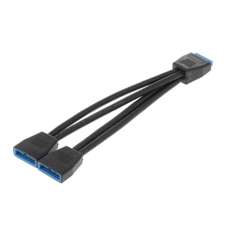 Motherboard USB3.0 Header Splitter Male 1 to 2 Female USB Cable for Motherboard A 200mm - Walmart.com