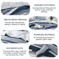 thumbnail image 6 of DDUOXIN Navy Blue Gray White Striped King Size Comforter Set, 100% Cotton 3-Piece Classic Modern 400 TC Comforter Set, King Comforter Lightweight Reversible Bedding Set with 2 Shams, All Season, 6 of 9