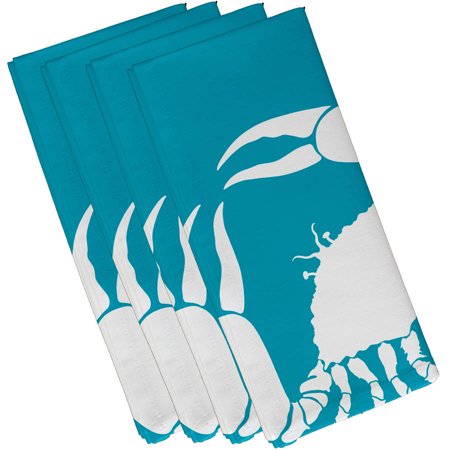 Simply Daisy 19  x 19  Crab Dip Animal Print Napkins  Set of 4
