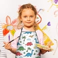 thumbnail image 2 of Green Dinosaurs with Ferns Simply Kids Aprons for Girls and Boys,Adjustable Neck Strap Toddler Aprons for Kids Cooking Baking, 2 of 6