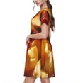 thumbnail image 2 of Fotbe Sunglasses Yellow Duck Vestido Largo de Moda para Mujer, Vestido Tipo Camiseta con Manga Corta y Estilo Casual a Rayas y Bloques de Color, 2 of 6