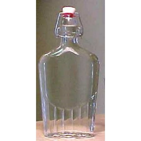 Hip Flask Box Set - Bormioli Rocco Fiaschetta Glass 8.5 Ounce Pocket Flask, Set of 12