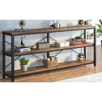 Sofa Table, 3 Tiers TV Stand 70.8 Inches Console Table Extra Long TV Console with Storage Shelves for Living Room, Entryway