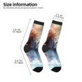 thumbnail image 2 of Fuzoiu Ink Style Wave Dragon Print Kids Socks For Boys Girls,Grip Crew Socks with Non Slip,Lightweight Stretch Crew Socks,Toddlers Crew Boot Socks, 2 of 5