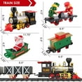 thumbnail image 5 of Christmas Train Set for Under The Tree with Real Smoke, Lights and Sounds, Large Size Holiday Express Train Set for Around The Tree, 5 of 6