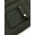 thumbnail image 5 of Gureui Women Sleeveless Winter Warm Vest, Solid Color Stand Collar Padded Zipper Up Side Pockets Gilet Quilted Puffer Wild Fashion Jacket Vest, 5 of 9