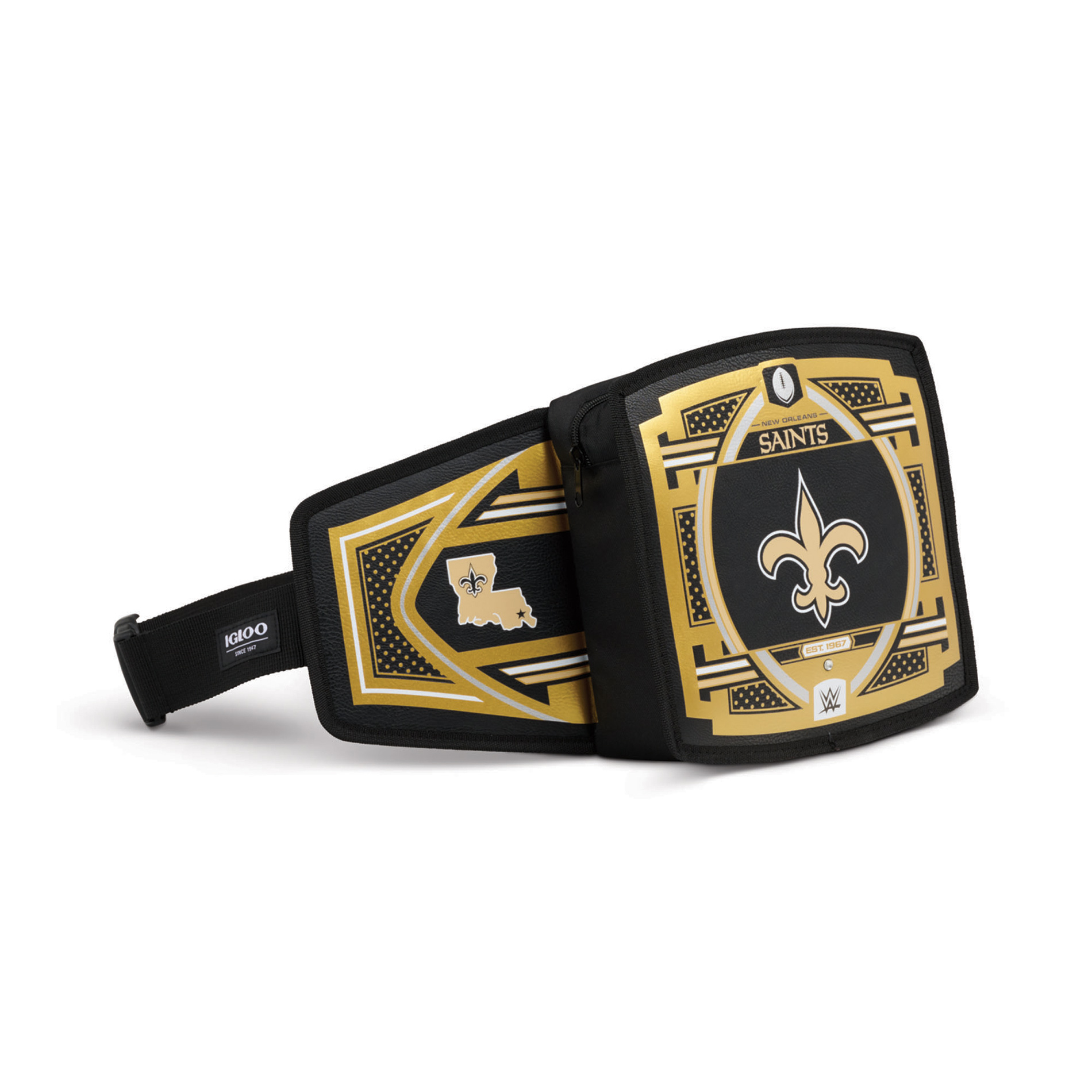 IGLOO  New Orleans Saints WWE Legacy Belt Cooler