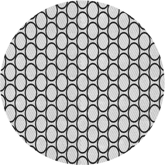 Ahgly Company Machine Washable Indoor Round Transitional Ash Gray Area Rugs, 3' Round
