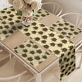 thumbnail image 2 of Ambesonne Turtle Table Runner & Placemats, Swimming Animal Shells, Placemat 4 pcs + Runner 16"x90", Olive Green Chocolate, 2 of 2