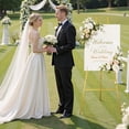 thumbnail image 5 of 57.5" Gold Easel Stand for Wedding Sign, Heavy Duty Metal Display Stand, 4-Tier Height Adjustable Easel for Art, Paintings, Welcome Signs, Posters, and Décor, Simply Assembly Required, 5 of 8