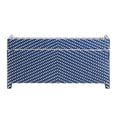 thumbnail image 4 of Pemberly Row Navy Poolside Outdoor Wicker Metal Storage Bench, 4 of 9
