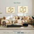 thumbnail image 4 of Elephant Stock Cream Cube Illusion Wall Art - Horizontal Canvas Wall Art - Living Room Wall Decor - Abstract Canvas - Yellow And Brown Decor - 45" x 30", 4 of 8