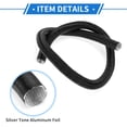 thumbnail image 5 of Unique Bargains 1 Pc Car Heater Duct Pipe 25mm ID Warm Air Ducting Hose Car Truck RV Bus Van Boat Aluminum Foil Black 25mm ID 200cm, 5 of 6