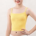 thumbnail image 4 of Girls Crop Camisole Spaghetti Strap Cute Casual Tank Top Sleeveless Stretch Comfy Soft Undershirts Lightweight Trendy Solid Color Cami Shirts, 4 of 6