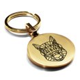 thumbnail image 1 of Stainless Steel Geometric Polygon Squirrel Animal Round Medallion Keychain Circle Ring, 1 of 2