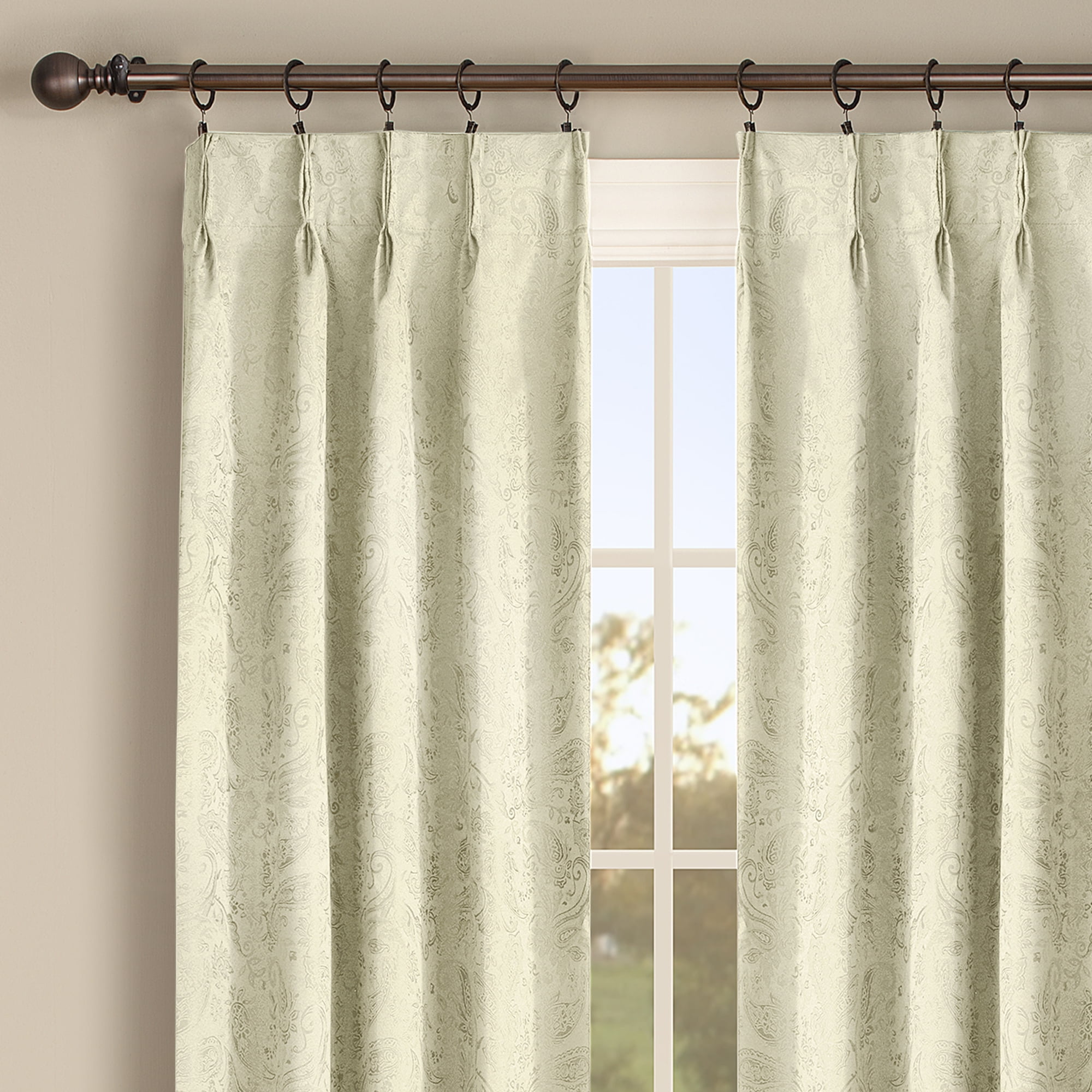 Gabrielle Pinch Pleated Energy Efficient Curtain Panel Pair