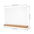 thumbnail image 4 of OULII Poster Sign Holder Table Menu Display Stand Transparent Wood for Office Use 1Pcs, 4 of 8