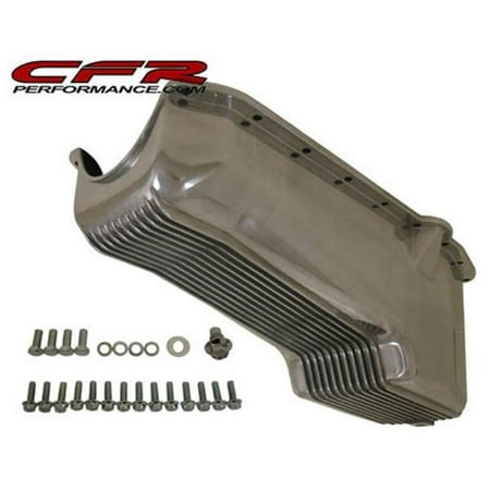 

CFR Performance HZ-8442-POL Aluminum Stock Capacity Oil Pan - Retro Finned for 1958-79 Chevy Small Block 262-267-283-305-327-350-400