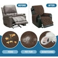 thumbnail image 3 of 100% Waterproof Recliner Cover with Side Pocket &Non-Slip Recliner Couch Slipcover, Washable Reclining Furniture Protector for Large Power Lift Recliner (Brown), 3 of 6