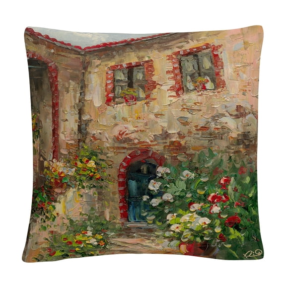 Rio 'Tuscany Courtyard' 16 X 16 Decorative Throw Pillow