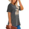 thumbnail image 2 of Anbech Cactus Plus Size T-Shirts for Women Graphic Cowboy Wild And Free Print Vintage Short Sleeves T-Shirt with Round Neck, 2 of 3