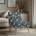 thumbnail image 3 of HELLHERO Dustproof Armless Accent Chair Washable Cover Foldable Elastic Bottom Armless Accent Chair Cover for Living Room, Floral Pattern Design, 3 of 8
