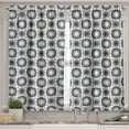thumbnail image 2 of Ambesonne Black and White Valance & Curtain, Circles Mosaic, 55"x45", Black White, 2 of 6