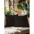 thumbnail image 2 of Waterproof Outdoor Throw Pillows with Inserts 16"x16" Set of 2, Black Yellow Geometric Soft Decorative Pillowcases for Couch Bedroom, Modern Abstract Art Striped Pillow Covers for Sofa Living Room, 2 of 8