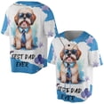 thumbnail image 3 of Happy Father's Day Best Shih Tzu Cool Dad Ever All Over Print 3D Baseball Shirt Lion Dog Lover Gifts Softball Sport - 12007, 3 of 6