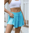 thumbnail image 4 of Gleelaud Women's Summer Flowy Yoga Workout Shorts for Athletic Gym Running Shorts Tennis Short Skirt Blue, 4 of 7