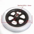 thumbnail image 1 of 12 Inches Wheelchair Wheel 12 1 / 2x2 1 / 4 Pu Tire Inflation Free Wheel Manual Wheelchair Rear Wheel, 1 of 5