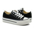 thumbnail image 5 of Victoria Girls Tribu Canvas Platform Trainers, Black,1 M US, 5 of 7