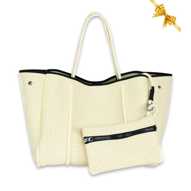 Bolsa de neopreno grande POPUPS para mujer, color amarillo pastel