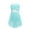 Mint Green, variant on Kids Girls Glittery Lyrical Ballet Dance Biketard Dress Latin Skater Costume Light Blue 8