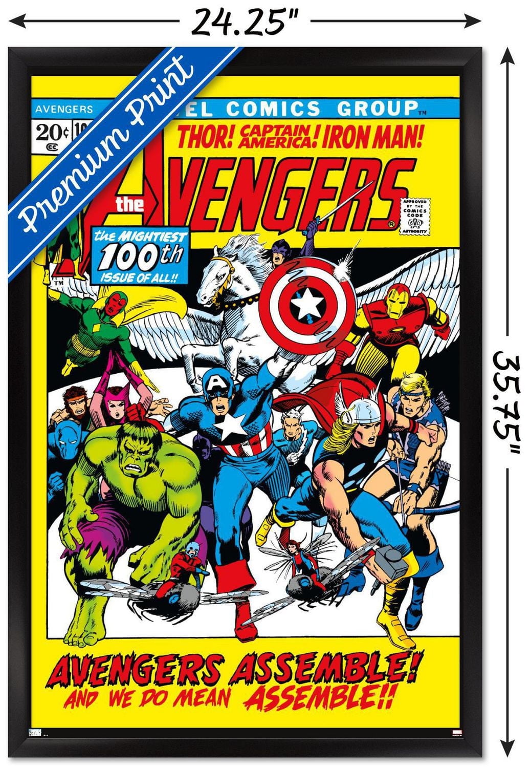 Marvel Comics - Avengers #100 Wall Poster, 22.375" x 34"