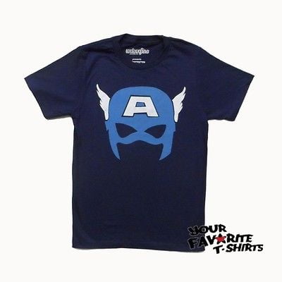 Captain America Simple Mask Avengers Marvel Comics Adult T-Shirt