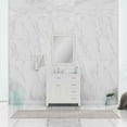 thumbnail image 3 of Alya Bath Norwalk 36" Wood Drawer Vanity with Carrera Marble Top in White, 3 of 6