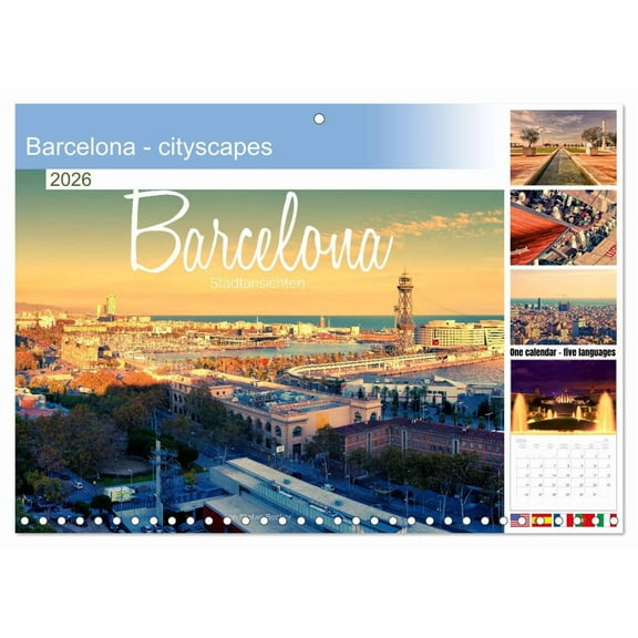 Barcelona - cityscapes (Monthly Wall Calendar 2026 11.7 x 16.5 (open)), CALVENDO 14 Month Calendar