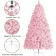 thumbnail image 2 of Favory 6ft Pink Artificial Christmas Pine Tree Seasonal Holiday Carnival Home Party Decoration for Home, Office, Party Decoration Indoor Outdoor with 818 Branch Tips and Foldable Stand, 2 of 11