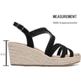 thumbnail image 2 of Sandalias Luoika con cuña ancha para mujer, color negro 816, talla 7.5XW, 2 of 6