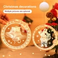 thumbnail image 1 of Christmas Hanging Light Bell Snowman Acrylic Snowflake Santa Claus 3D Lamp for Window, 1 of 8
